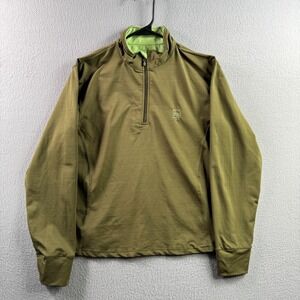 Romfh Pullover Womens XL Green Stretch Active Equestrian 1/2 Zip Horse Riding